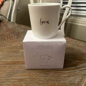 The White Company London 'Love' Fine Bone China Mug with Gift Box